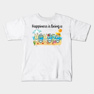 Happiness Is Being A Memere Summer Beach Happy Mother's Day Kids T-Shirt